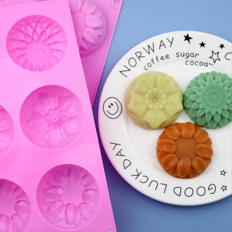 Форма для мусса для торта, цветок розы, хризантема, силиконовая форма для выпечки, лоток для кубиков льда, шоколадные конфеты, желе, кубик льда, маффин, мыло ручной работы