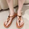 Sandals Women Summer O-Ring Decro Beach Sandals Vacation Flat Outdoor Beach Sandales Slides Shoes Women 2024 Sandalias De Mujer