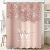 Custom Shower Curtain With Glitter Design For Bath Decor Modern Bathroom Accessories For Her Gift Idea