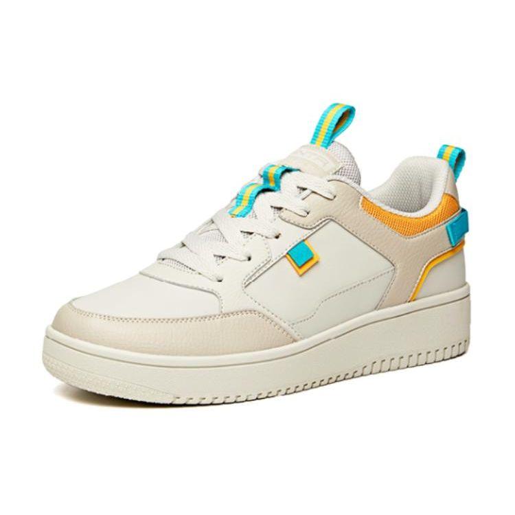 Anta Синтетическая кожа нескользящие водонепроницаемые низкие кроссовки мужские кроссовки белые серые 912228066-1