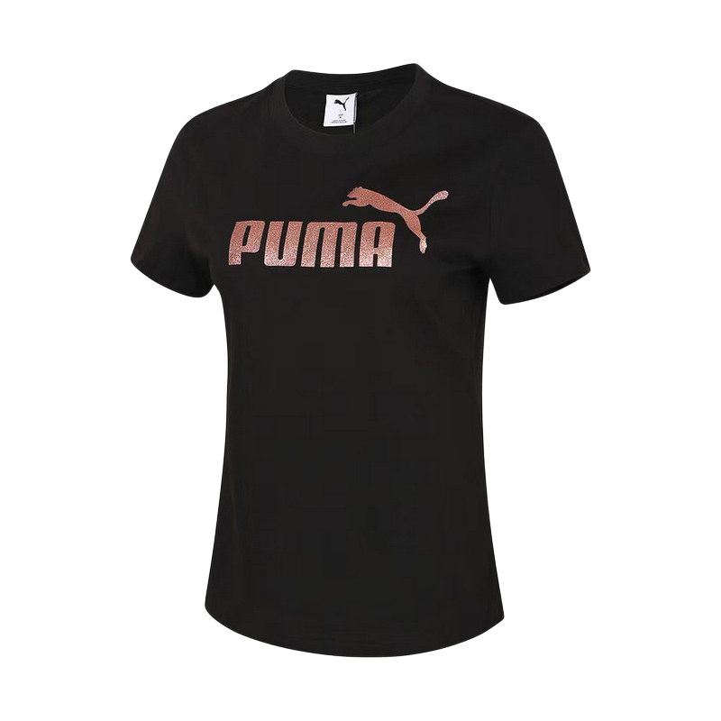 Puma Приталенная повседневная спортивная дышащая футболка с круглым вырезом для женщин, топ 69445501