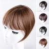 Women 3D Bangs Natural Wispy French Bangs Forehead Hair Extensions Black Brown Bangs Fringe Wig Hairpieces