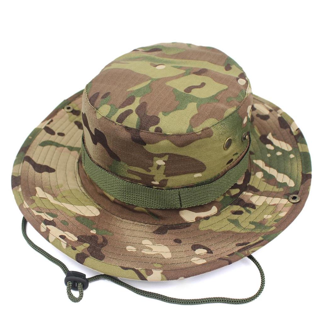 Unisex Outdoor Camouflage Boonie Hat for Camping, Fishing, and Travel - Sun Protection Included