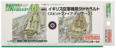 Пластиковые детали для модели самолета Королевских ВВС Fine Mold Nano Aviation Series NC6 1/48