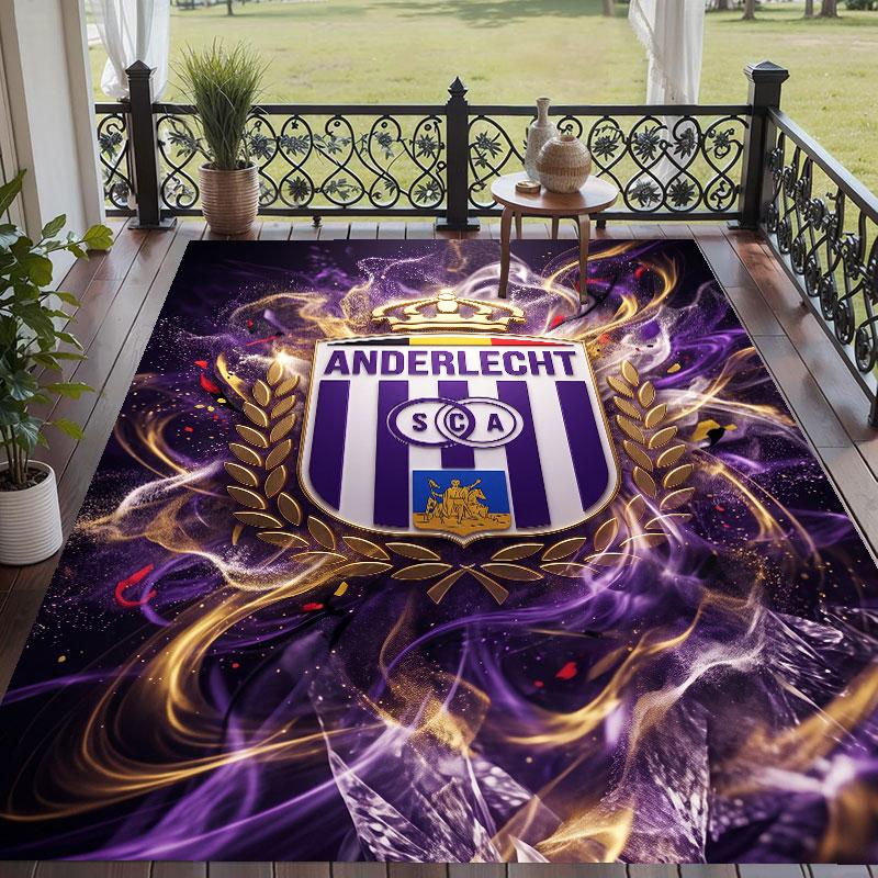 Soft Floor Carpet Anderlecht FC Pattern Area Rug Decorative Mat For Home Room Decoration