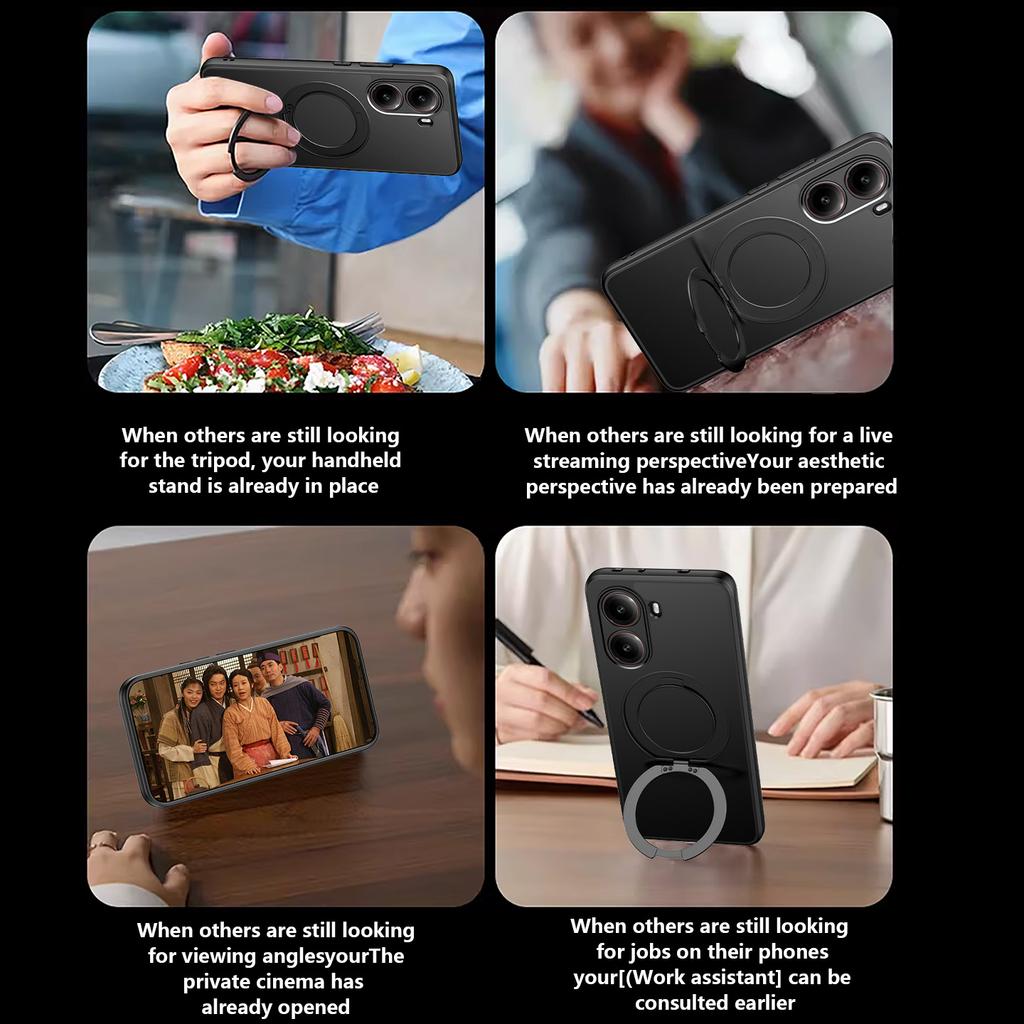 Для Xaiomi POCO X8 Pro Max Чехол Жесткий С Кольцом-Подставкой Магнитный MagSafe Защитная Задняя Крышка Чехол Для POCO X8 X7 Pro Корпус Телефона