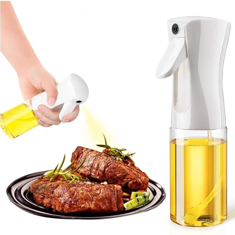 200ml Oil Spray Bottle BBQ Cooking Olive Oil Sprayer Plastic Baking Oil Spray Empty Bottle Vinegar Bottle Or Oil Brush
