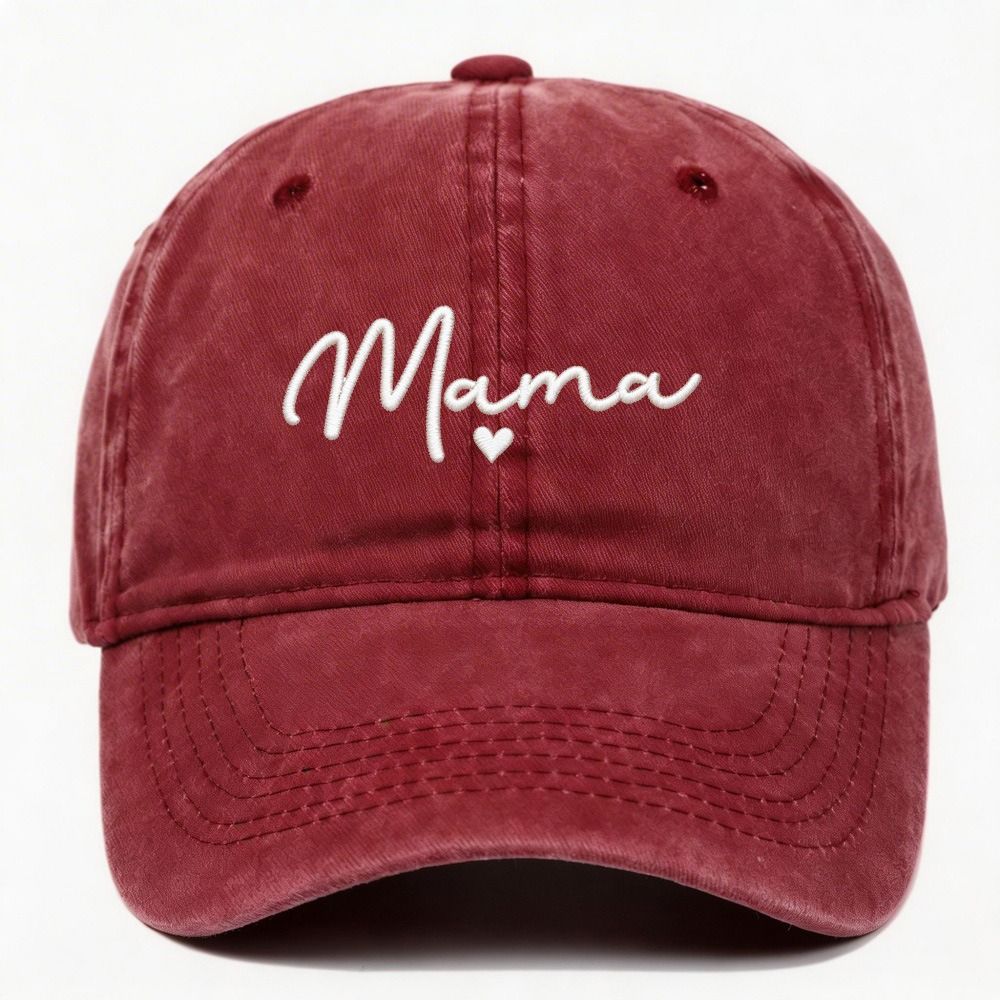Adjustable Mama Heart Caps Washed Cotton Baseball Cap Fashion Sport Visors Cap Gifts