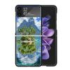 Summer Beach Sunset Sea Palm Tree Clear Phone Case For Samsung Z Flip 7 6 5 4 3 Galaxy ZFlip7 ZFlip6 ZFlip5 ZFlip4 ZFlip3 5G Pri