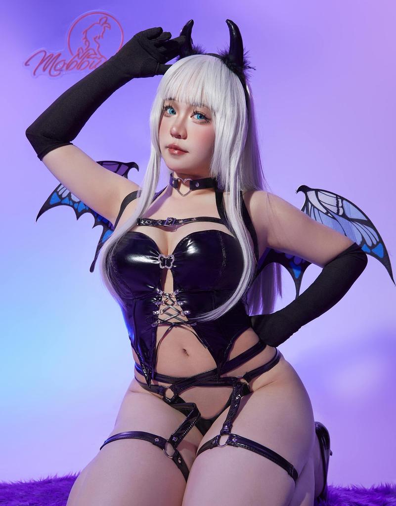 Beauty Costume Cosplay Anime Game Witch Queen Devil Devil Gothic Gothic Strap Lingerie Shows Belly Sexy Cute Top and Bottom Set Cute Costume Set Top
