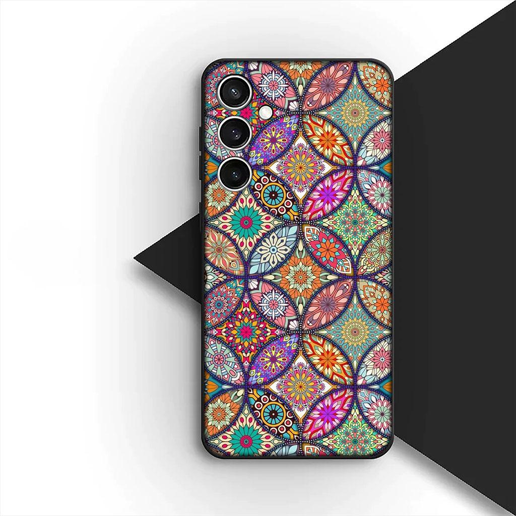 Casing Phone Cover for Xiaomi Redmi Note 14 13 Pro Plus ProPlus 14C 13c Pro+ 5G Case Floral Paisley Mandala flower Wood Texture