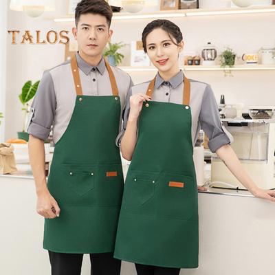 Водонепроницаемый фартук для мужчин и женщин, регулируемая длина, завязывающийся на талии, многокарманный фартук для кухни, гриля, ресторана, бара, кафе, салона красоты, маникюрной студии, униформа