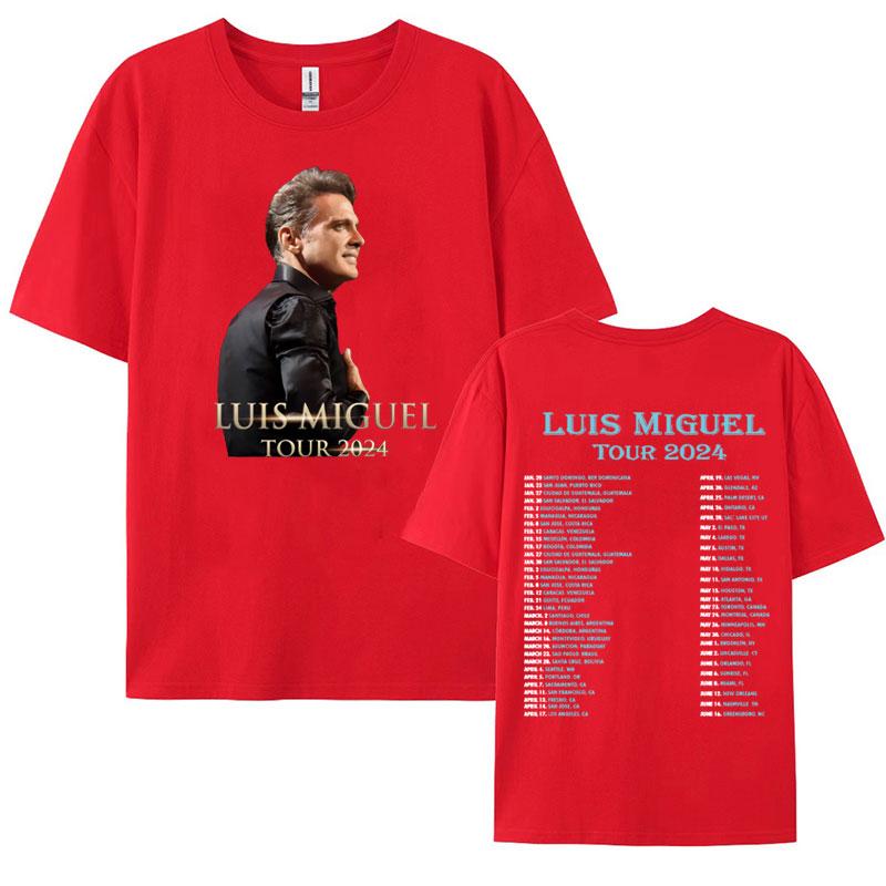Vintage Luis Miguel Tour 2024 Graphic T Shirt Men Women Harajuku Hip Hop Rock Tshirt Man Casual 100 Cotton Short Sleeve Tshirt