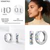 New Original S925 Silver Lucky Four-Leaf Clover French Women's Earrings Fashion Party Anniversary Jewelry Gift