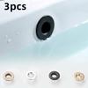 3 шт./лот, смеситель для ванной комнаты, крышка для перелива раковины, латунная шестифутовая кольцевая вставка, сменная крышка с отверстием, хромированная отделка, аксессуары для ванной комнаты