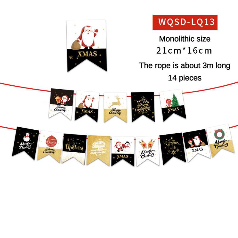 Рождественский баннер 2024 года Веселые рождественские украшения для дома Гирлянда Санта-Клаус Навидад для рождественского подарка Ноэль Декор Новый год 2025