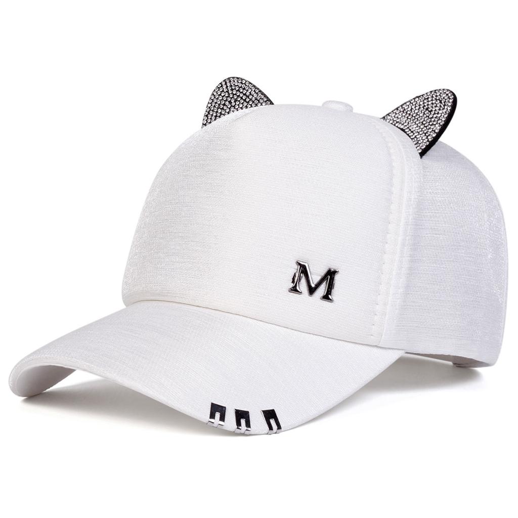 Women Cute Cat Ears Decoration Baseball Cap Outdoor Adjustable Sports Hat Men Hip Hop Caps Designer Hats
