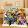 Retro Cartoon Digimon Adventure Angemon Flannel Blanket,Soft Warm Plush Throw for Home Bedroom Bed Sofa Cover Picnic Office Kids