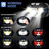 1200mAh Ultra Bright LED Rechargeable Headlight with Motion Sensor and 8 Lighting Modes Suitable for Outdoor Camping, Running, and Fishing