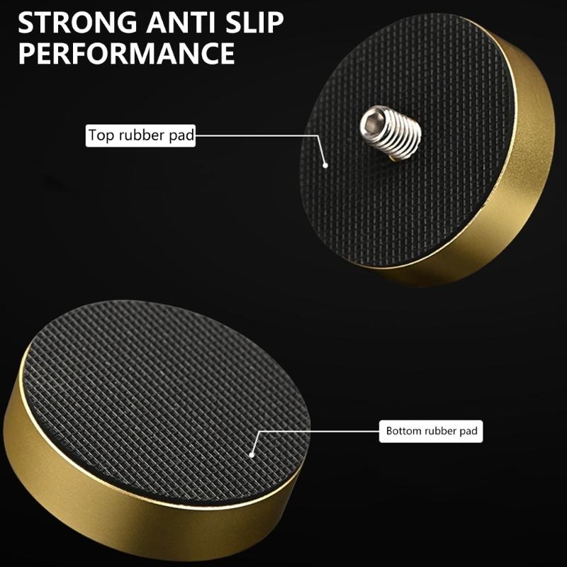 Виброгасящие ножки для аудиоаппаратуры, усилителя. Легкая установка, не требуются винты. Алюминиевая ножка.