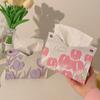 PU Tissue Box Tulip Print Household Tissue Box New Living Room Paper Drawer
