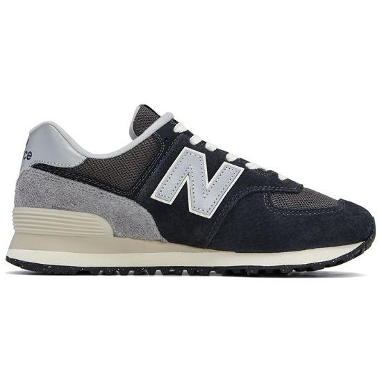 New Balance 574 Черные Унисекс Кроссовки Белые Серые U574GM2