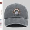 pc Rainbow and Heart Print Baseball Cap Bohemian Rainbow Print Trucker Sun Hat Comfortable and Lightweight Papa Hat Mom and