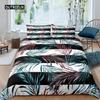 Palm Leaves Duvet Cover King Full Banana Leaves Bedding Set Hawaiian Tropical Leaves Green Branches 2/3pcs Polyester Quilt Cover