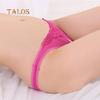 Women Sexy Mesh Breathable Imitation Pearl Crotchless Panties Thong Underwear Female Clothing