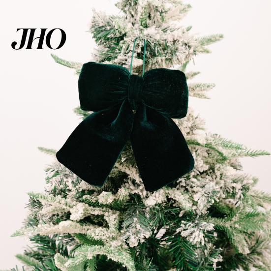 Multi-size Bow Set Christmas Ornament Multi-Size Design Velvet Fabric Holiday Atmosphere Decoration Handmade 3D Shape Bowknot Decor