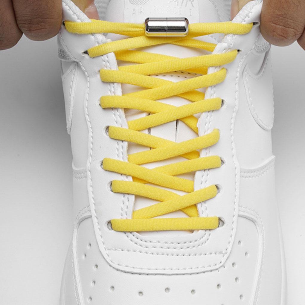 2 штуки Детские кроссовки шнурок однотонный шнурок для обуви многоразовый моющийся эластичный шнурок для обуви аксессуары для обуви