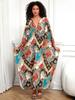 Golden Kaftan Robe Women's Bohemian Long Dress Oversized House dress Moo Moo Dress Beach Wear Vacation Lounge wear Q1289