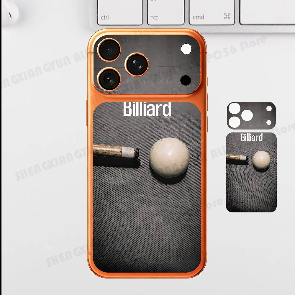 Sport Billiards Plain Decal Skin For IPhone17 Pro ProMax Back Film Cover Wrap Anti-scratch Durable Sticker