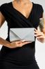 Women's Stylish and Useful Evening Dress Bag Women's Silvery Black Mini Portfolio Evening Dress Bag