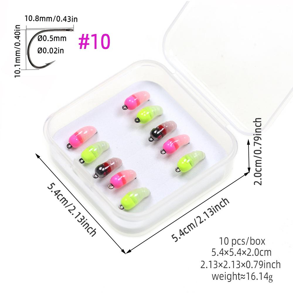 Bimoo #12 #10 #8 10 шт., быстро тонущая медная приманка с головой нимфы с бусинами, искусственная влажная приманка