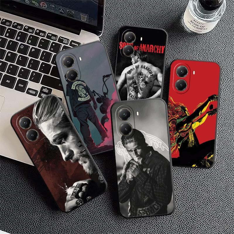 Мягкий чехол для телефона Сыны Анархии для Xiaomi Poco X5 X6 X7 X8 Pro Max X3 F7 F8 Ultra M8 M7 M6 M5 Redmi 15 15C 14C 13C 12C X4 F6