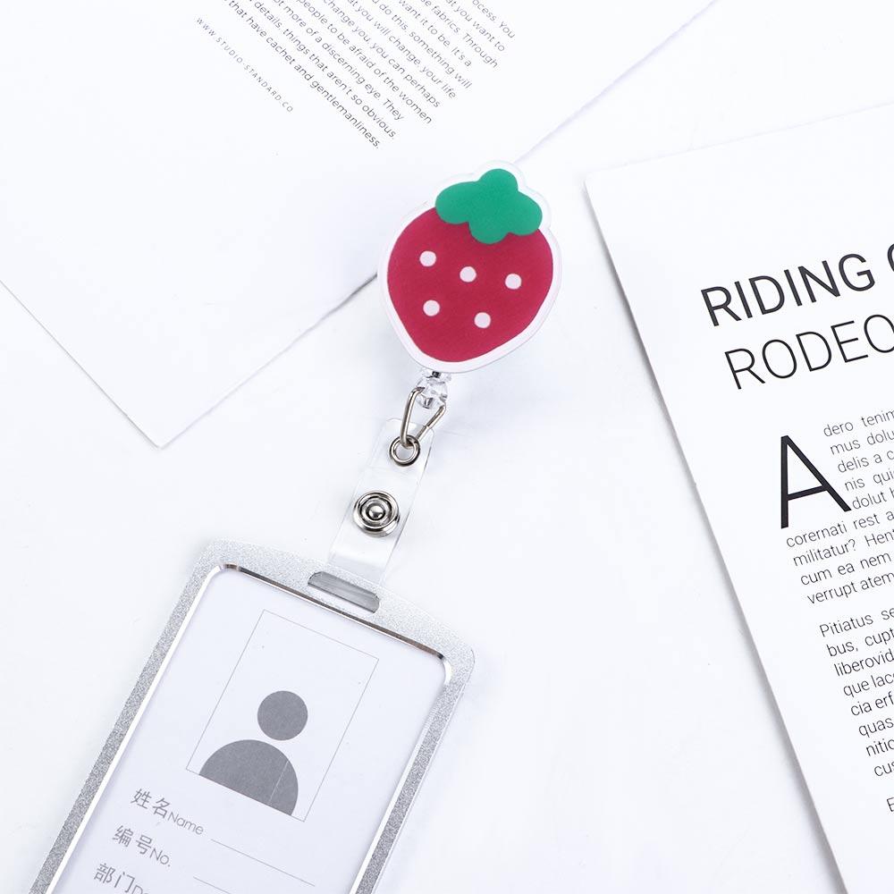 Student Cartoon Nurse Doctor ID Card Clips Name Card Holder Retractable Badge Reel Badge Holder