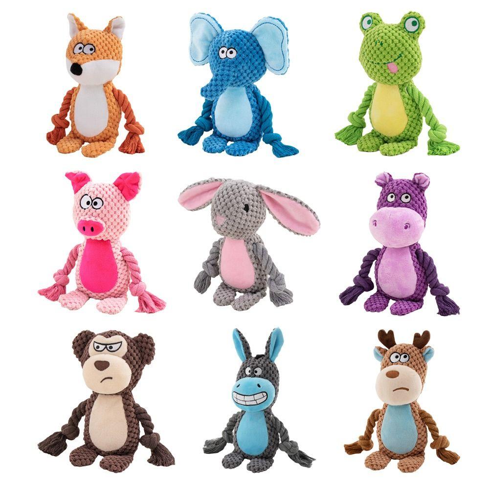 Interactive Puppy Chew Toy Plush Squeaky Plush Dog Toys Funny Pet Chew Toys Cat