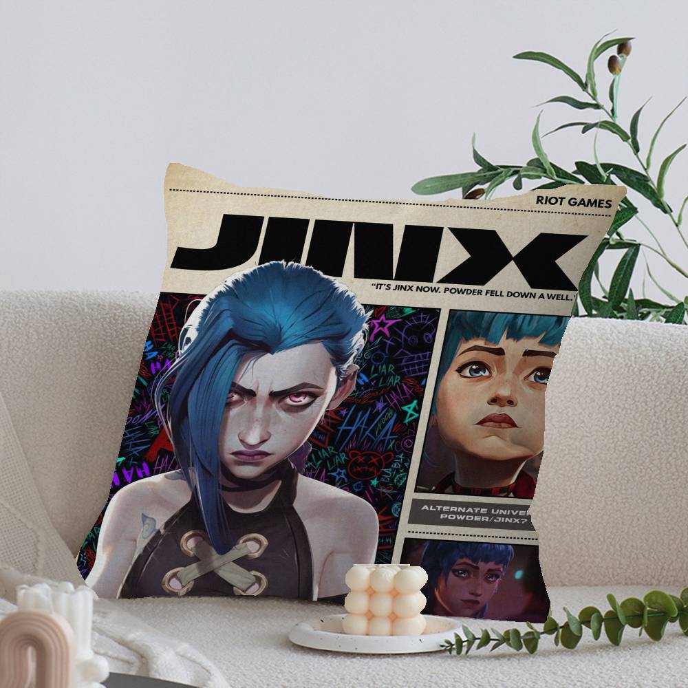 A-Arcane S-Season 2 Jinx Vi Cushion Cover Inches Farmhouse Decor Home Throw Pillow Covers For Couch Decorations