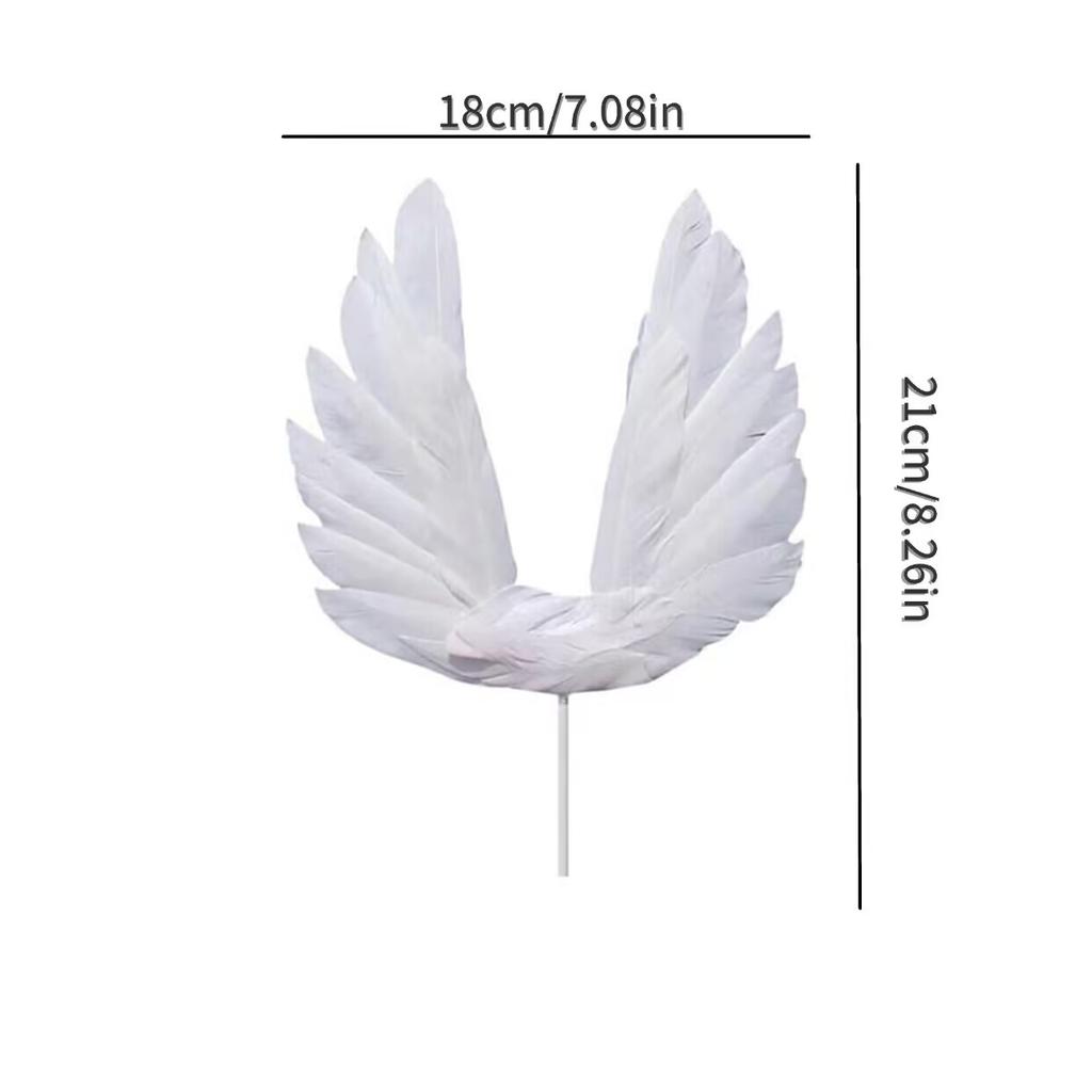 1pcs Angel Wing Cake Topper Decoration For Mother's Day Anniversary Birthday Party Wedding Baby Shower Birthday Party Favors