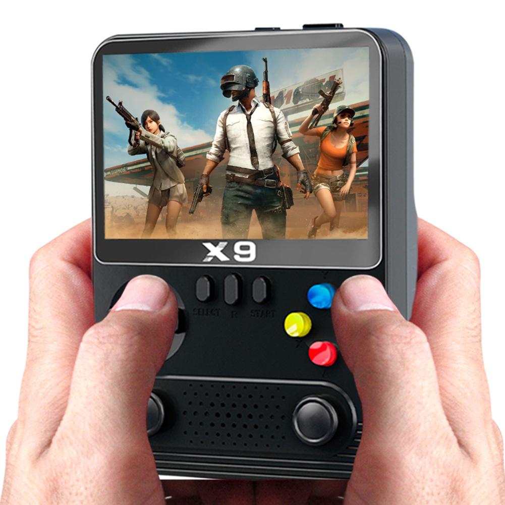 X9 Ретро игровая консоль 3,5-дюймовый IPS экран Мини видеоигровая машина Двойной 3D джойстик 11 эмуляторов для PSP для детей и взрослых