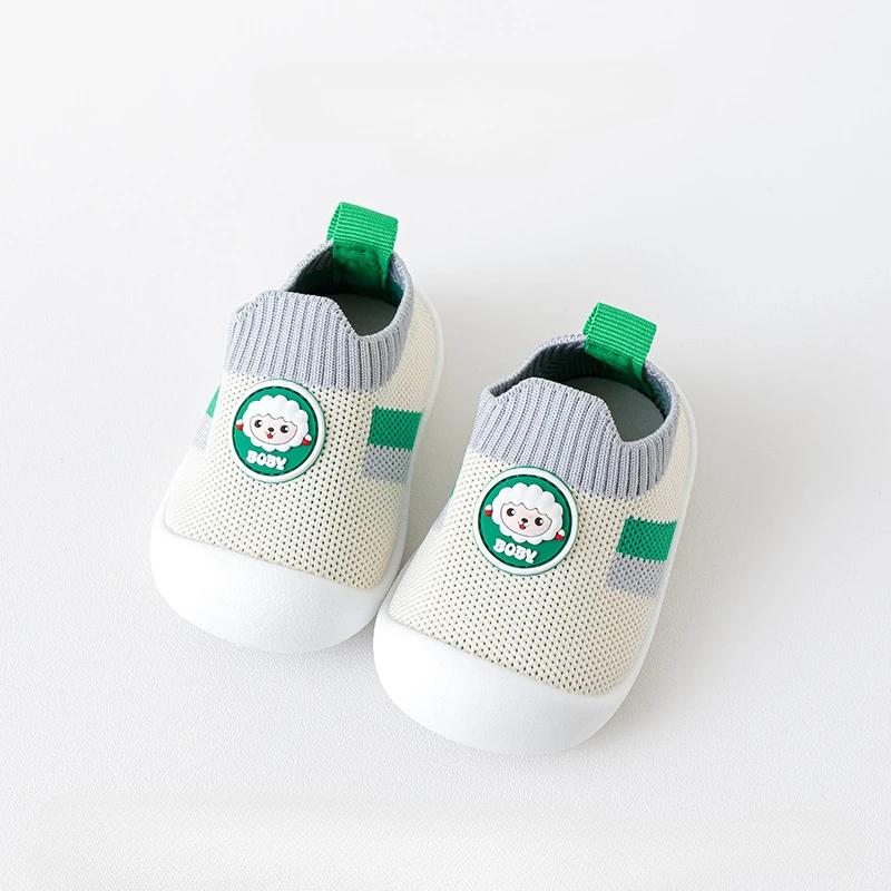 Детская обувь, модная детская обувь на мягкой подошве, прогулочная обувь с милыми мультяшными овечками, босиком, детская нескользящая повседневная обувь Zapatos Bebe