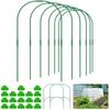 60Pcs Greenhouse Hoop Grow Tunnel Kit Steel Greenhouse Support Hoop Frame Durable DIY Garden Hoops Plastic Coated Plant Grow