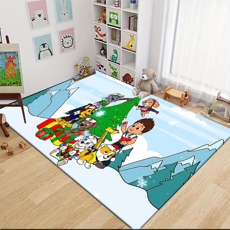 1Pc Paw Patrol Heroes Carpet Rug Soft Washable Antislip Home Living Room Sofa Mats Personalized Christmas Rug