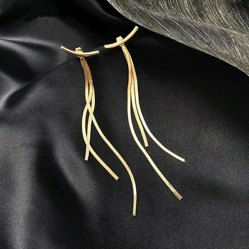 Earrings Female Earrings Fashion Personality Net Red Temperament Long Tassel Earrings