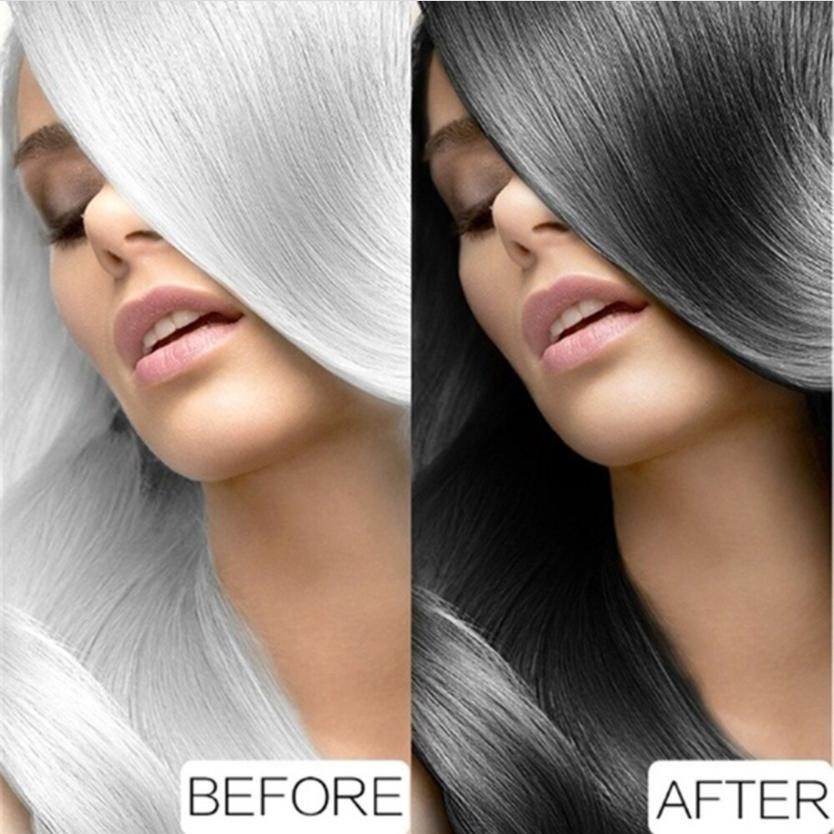 5 шт. Модная мягкая формула 5 минут мгновенная краска для волос экстракты имбиря седые волосы в черные волосы шампунь прост в использовании уход за волосами