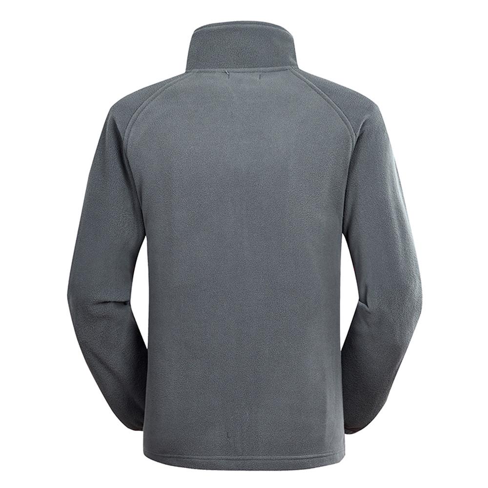 Мужской зимний стильный двойной флисовый свитер с воротником-молнией и пальто