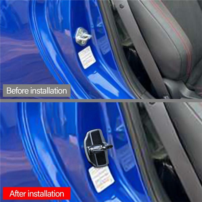 4 Set Car TRD Door Stabilizer Latches Protector Cover Cap Lid For Subaru All Series BRZ XV Forester Legacy Outback Impreza WRX