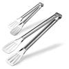 9/12/14 Inch Stainless Steel Food Clip BBQ Grill Steak Food Clip Silicone Non-slip Handle Bread Tong Party Kitchen Accessories