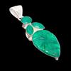 Emerald Gemstone Handmade 925 Sterling Silver Jewelry Pendant 2.48" AH-5187